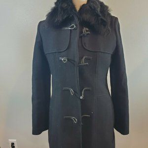 Banana Republic Small Black Wool Toggle Coat
